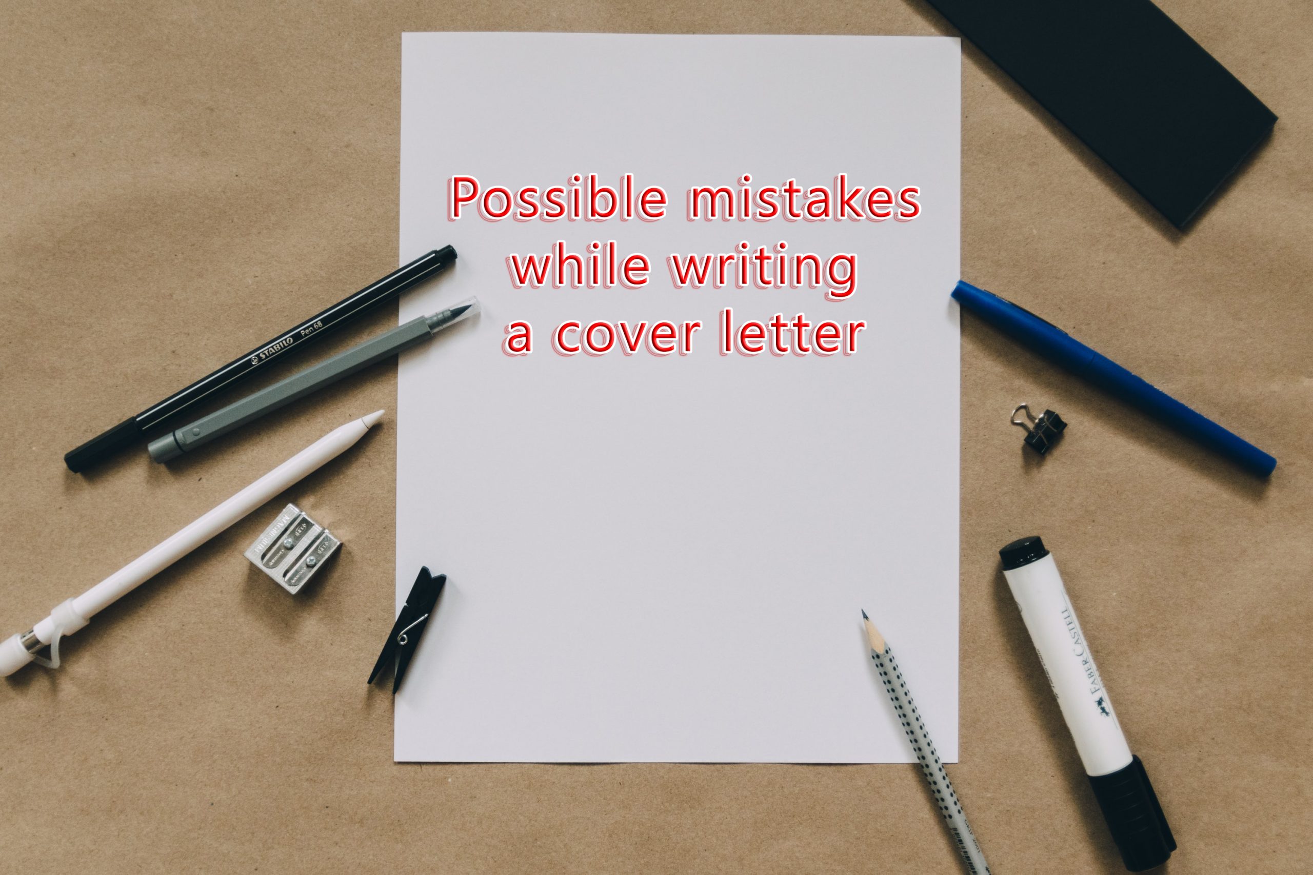 Possible mistakes while writing a cover letter