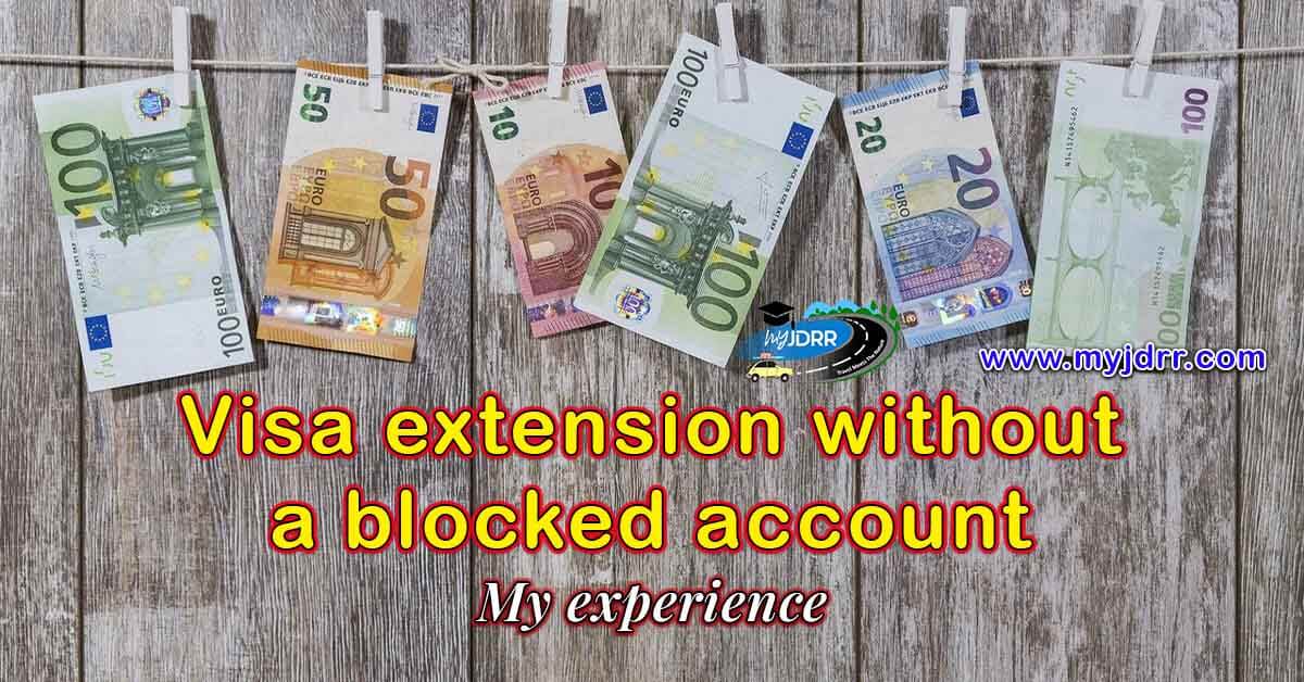 Visa extension without a blocked account for students