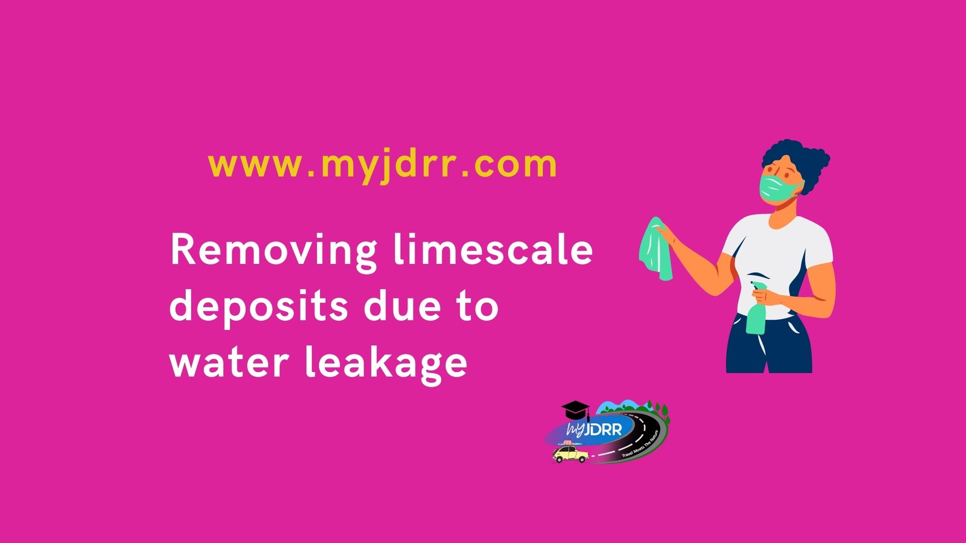 Removing limescale deposits due to water leakage